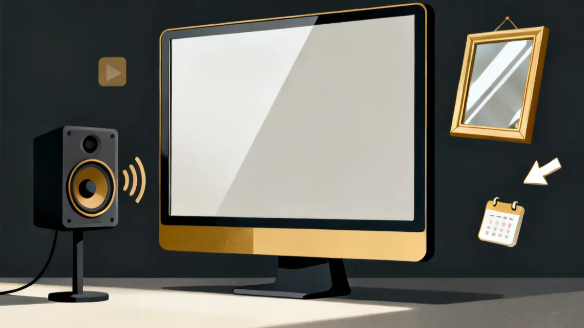 What else changes besides layout in an Arabic course A speaker, a picture frame and a date icon around a mirrored course screen, extras when you translate course into arabic