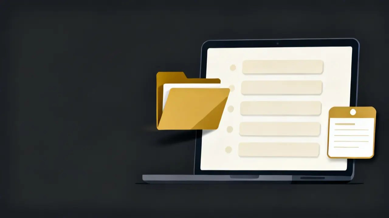 Illustration of a zip folder moving into a course module list to upload scorm to canvas as an assignment