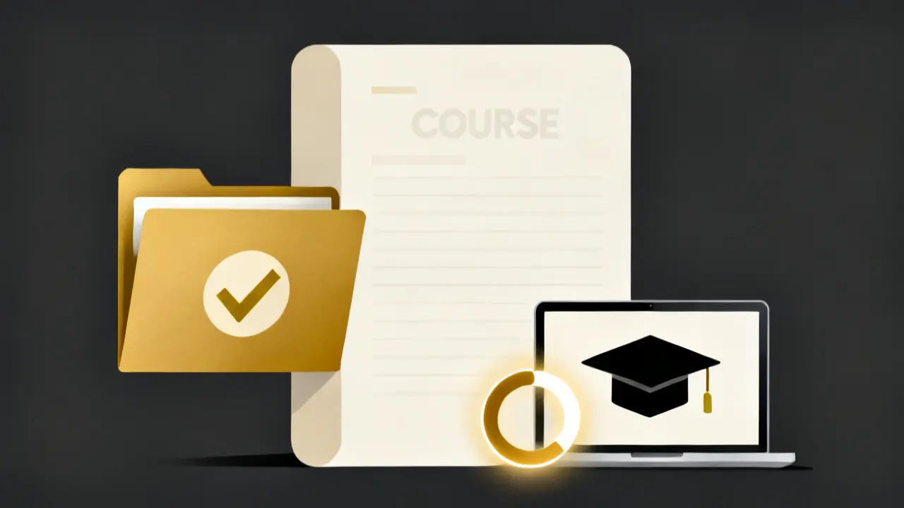 Illustration of how to upload scorm to moodle, a zip package going in and showing a completed status